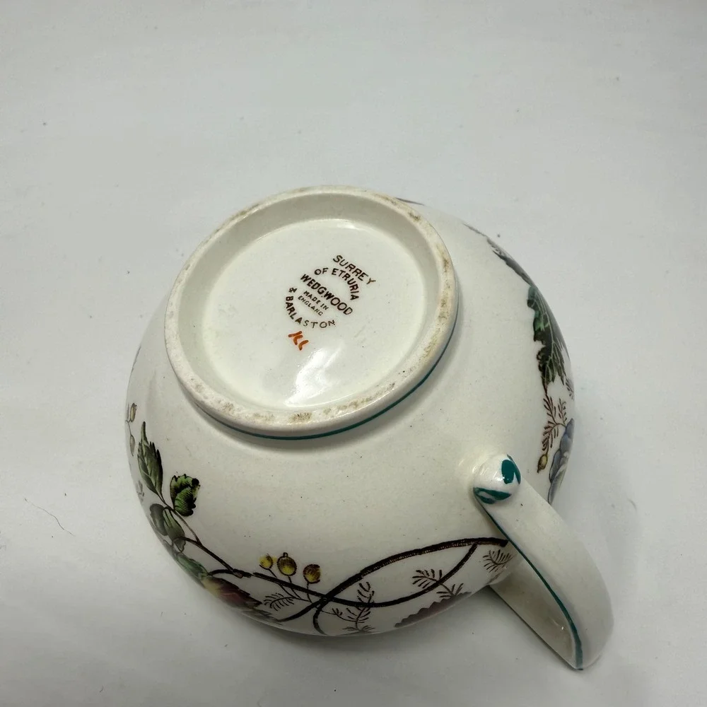 Wedgwood Surrey of Etruria Barlaston Creamer Pitcher Floral England Vintage
